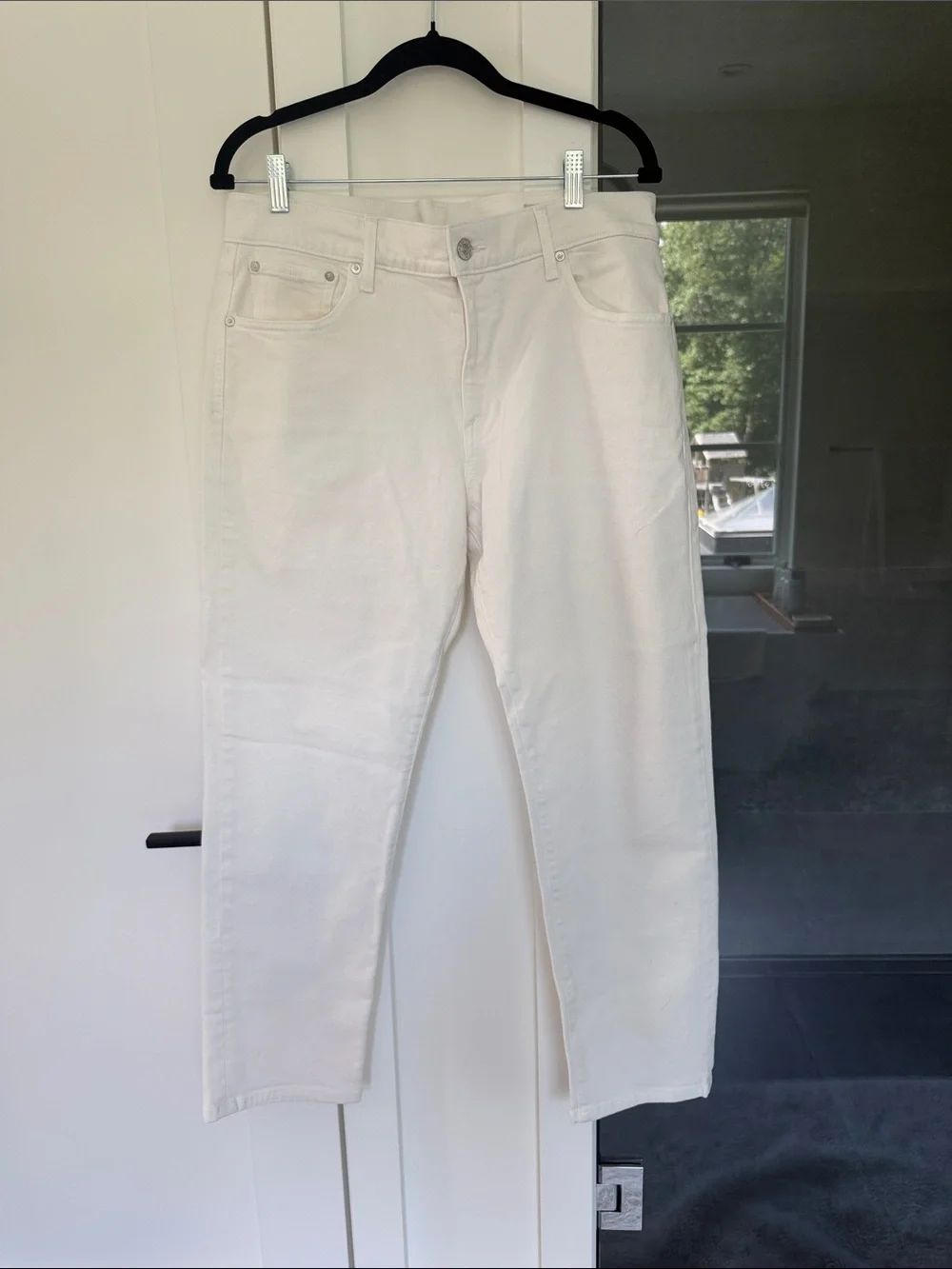 AYR Straight Leg Jeans in White